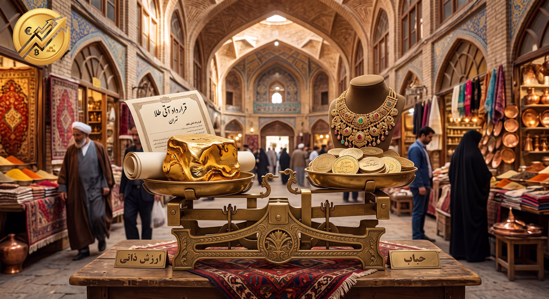 مقایسه ارزش سرمایه‌گذاری، حباب قیمتی و هزینه‌های نهان بین  طلای آب‌شده (مثقال ۱۷ عیار) و سکه امامی